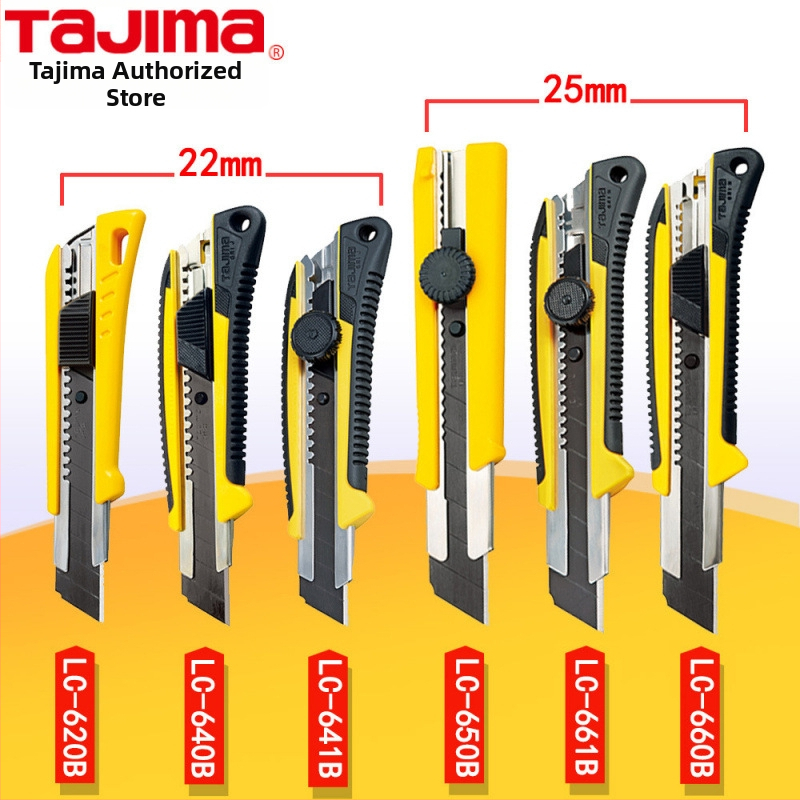 Tajima univerzálny nož s 9 mm automatickým uzamknutím, ABS rukoväť – modely LC305P/LC301B/LC303B