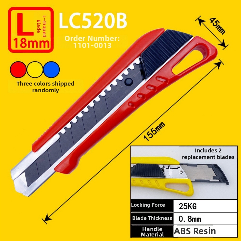 Tajima univerzálny nož s 9 mm automatickým uzamknutím, ABS rukoväť – modely LC305P/LC301B/LC303B