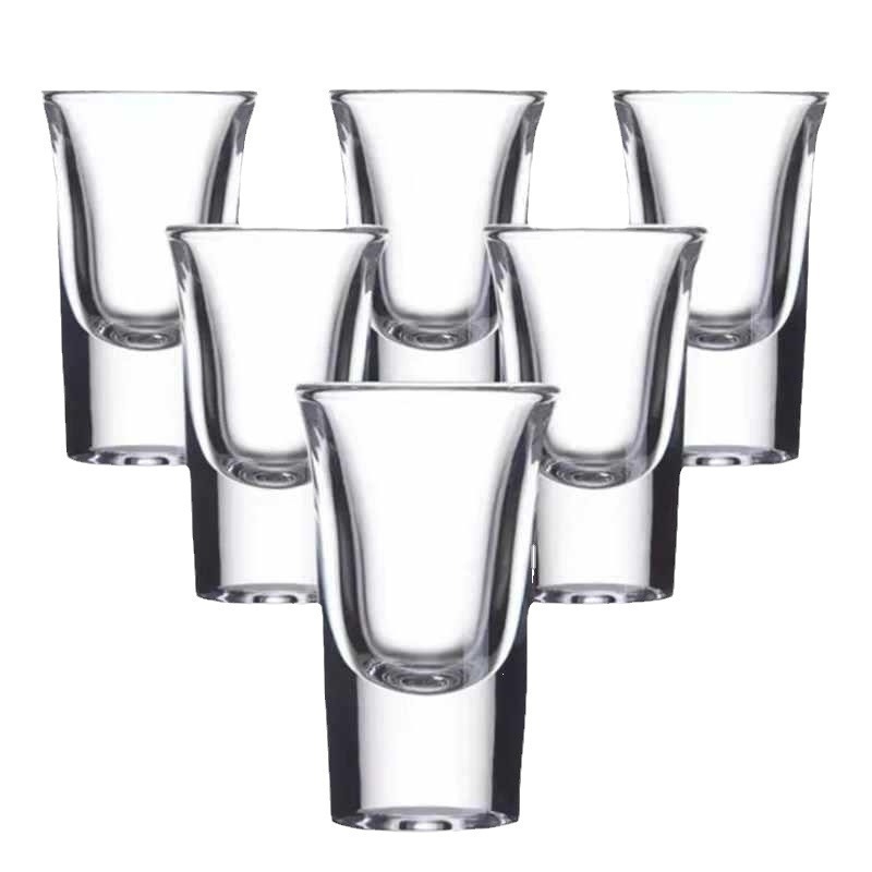 Set čašica za žestoka pića od običnog stakla, kapacitet preko 1000 ml, više od 10 komada, jednostavan stil