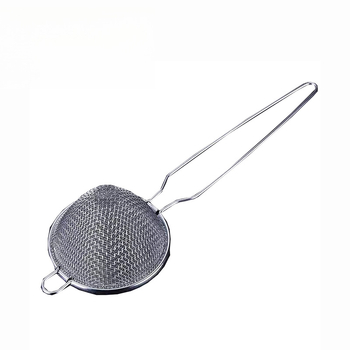 BARSOUL Háromszögletű Kétszintes Koktél Szűrő Finom Hálóval és Jégkanállal, 304 Rozsdamentes Acélból, Modern Minimalista Stílus