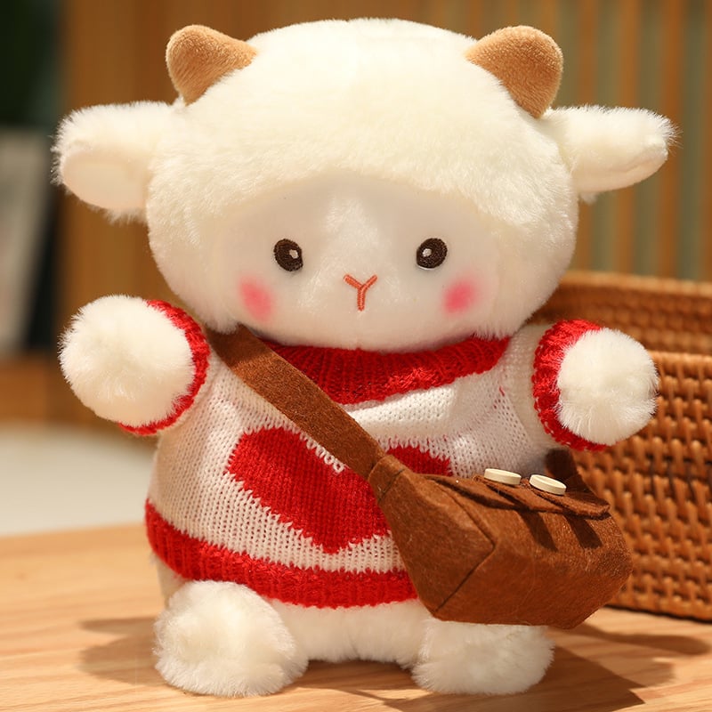 Plišano janje – ovca pliš, punjenje PP pamuk, super mekani kratki pliš, bijelo pakiranje