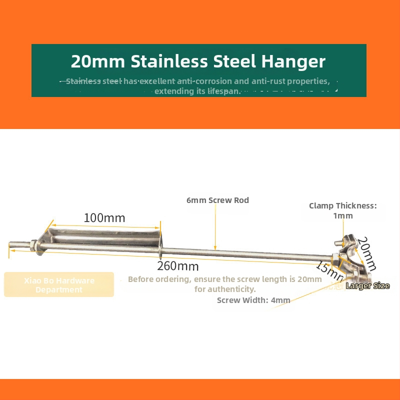 PVC cijev i nehrđajući čeli viseći stezalj kit — Tip: Drugo; Opseg primjene: Drugo; Brend: Domaći brend