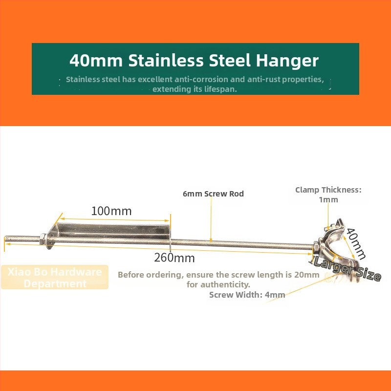 PVC cijev i nehrđajući čeli viseći stezalj kit — Tip: Drugo; Opseg primjene: Drugo; Brend: Domaći brend