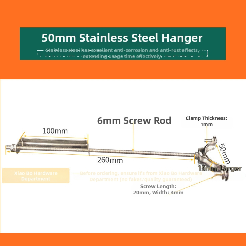 PVC cijev i nehrđajući čeli viseći stezalj kit — Tip: Drugo; Opseg primjene: Drugo; Brend: Domaći brend