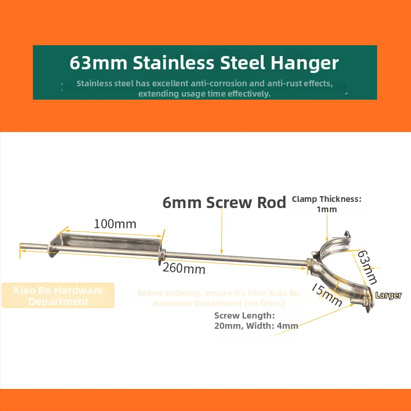 PVC cijev i nehrđajući čeli viseći stezalj kit — Tip: Drugo; Opseg primjene: Drugo; Brend: Domaći brend