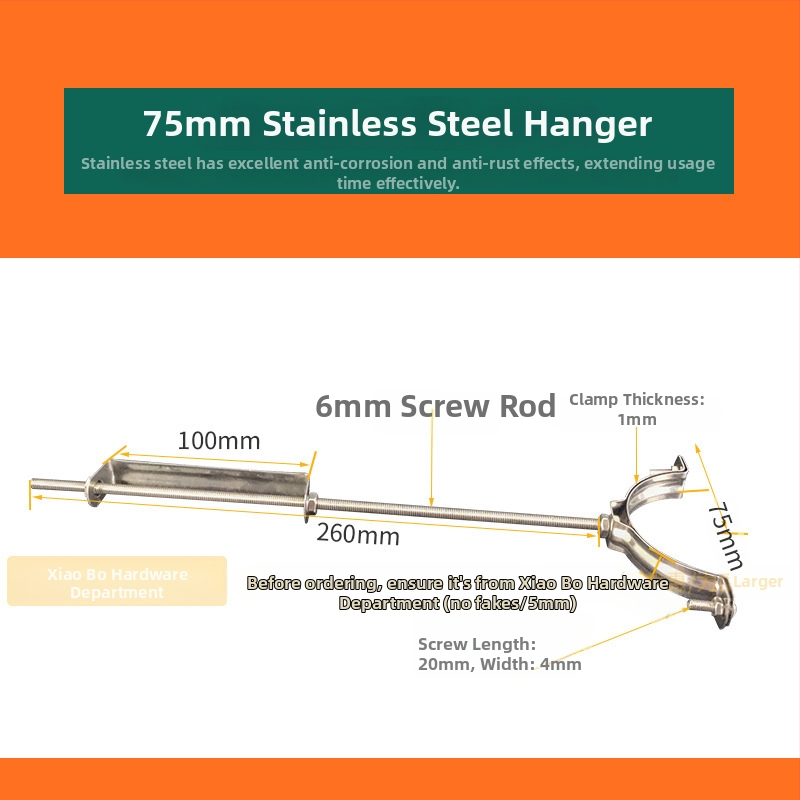 PVC cijev i nehrđajući čeli viseći stezalj kit — Tip: Drugo; Opseg primjene: Drugo; Brend: Domaći brend