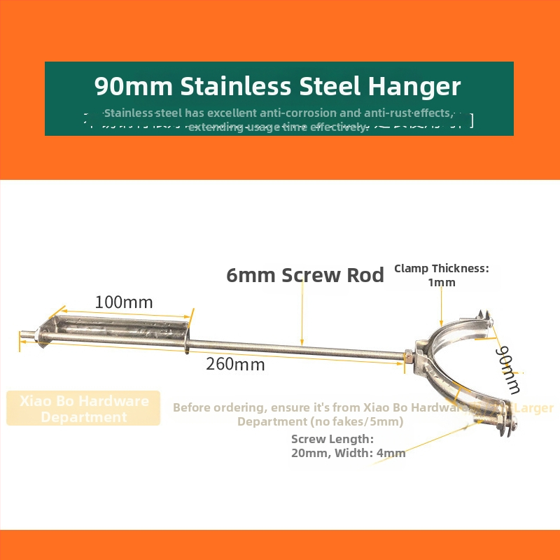 PVC cijev i nehrđajući čeli viseći stezalj kit — Tip: Drugo; Opseg primjene: Drugo; Brend: Domaći brend