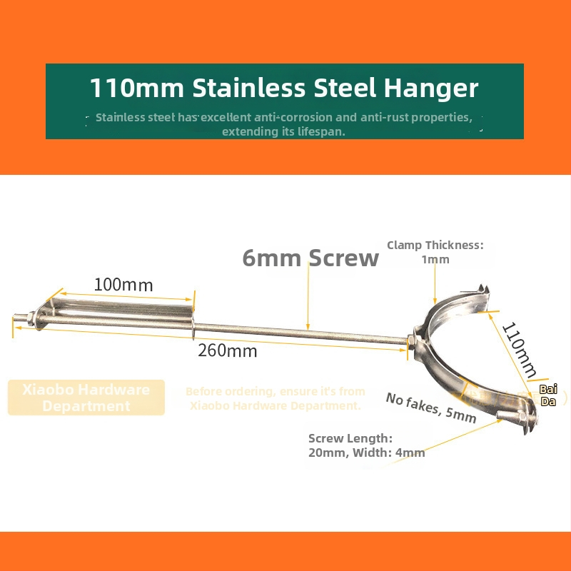 PVC cijev i nehrđajući čeli viseći stezalj kit — Tip: Drugo; Opseg primjene: Drugo; Brend: Domaći brend