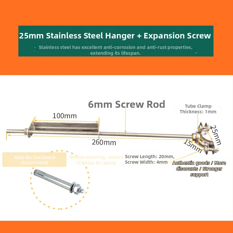 PVC cijev i nehrđajući čeli viseći stezalj kit — Tip: Drugo; Opseg primjene: Drugo; Brend: Domaći brend