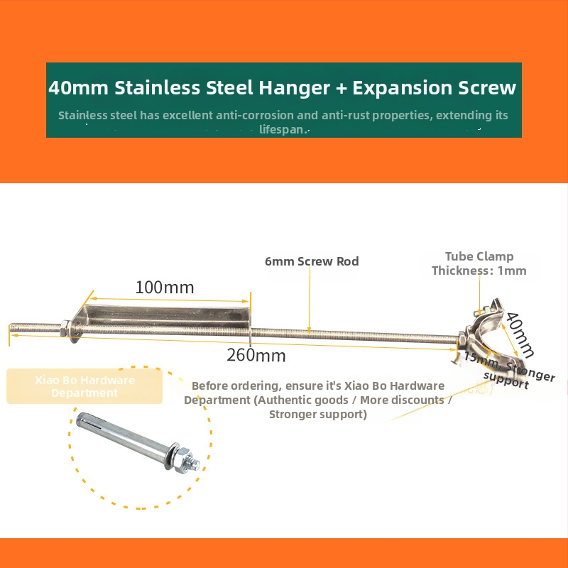 PVC cijev i nehrđajući čeli viseći stezalj kit — Tip: Drugo; Opseg primjene: Drugo; Brend: Domaći brend