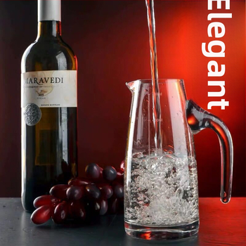 Dekanter na likér z bezolovnatého krištáľového skla so stupnicou – set pohárov pre domáce použitie, štýl: nový čínsky štýl