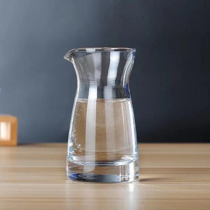 Ólommentes kristályból készült likőr-dekanter készlet mérőskálával – poharakkal otthoni használatra, stílus: új kínai stílus