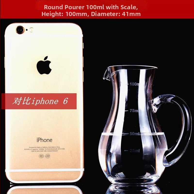 Dekanter na likér z bezolovnatého krištáľového skla so stupnicou – set pohárov pre domáce použitie, štýl: nový čínsky štýl