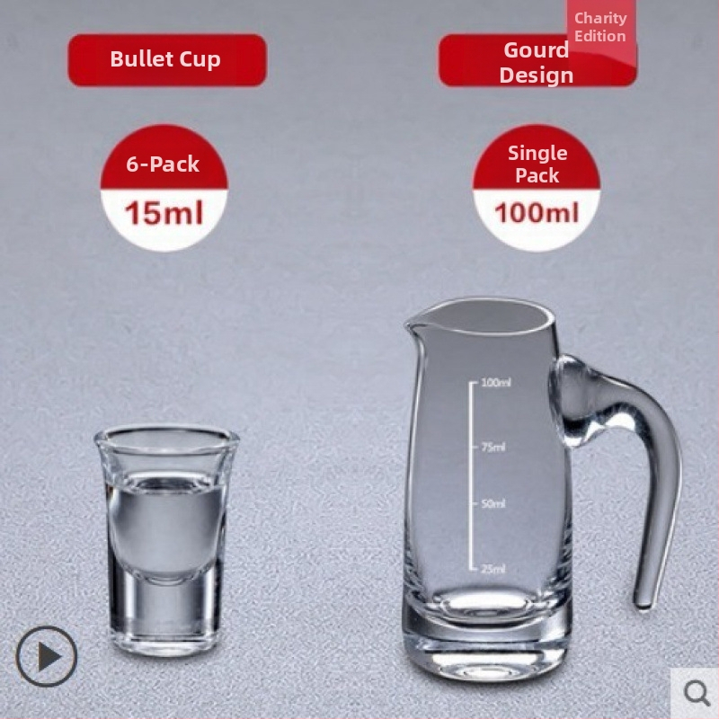 Dekanter na likér z bezolovnatého krištáľového skla so stupnicou – set pohárov pre domáce použitie, štýl: nový čínsky štýl