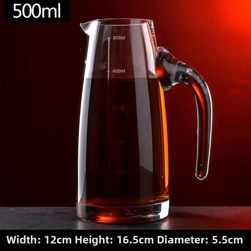 Dekanter na likér z bezolovnatého krištáľového skla so stupnicou – set pohárov pre domáce použitie, štýl: nový čínsky štýl