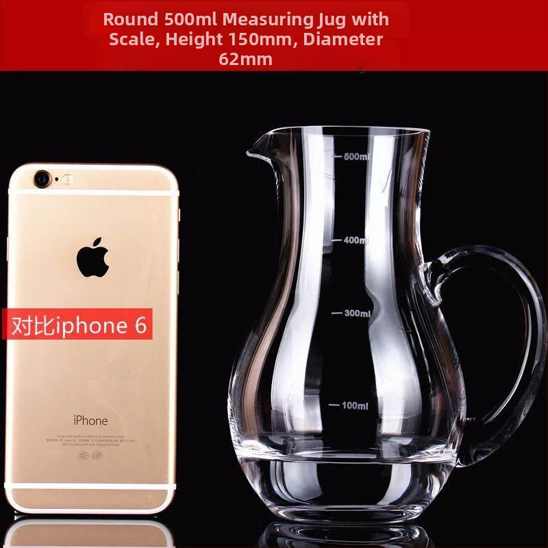 Dekanter na likér z bezolovnatého krištáľového skla so stupnicou – set pohárov pre domáce použitie, štýl: nový čínsky štýl