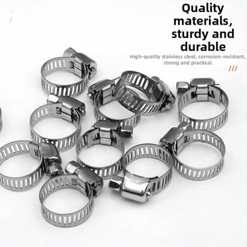 Spona na hadicu z 201 nerezovej ocele, americký štýl, pre plynové rúry, nominálny priemer 10-200 mm
