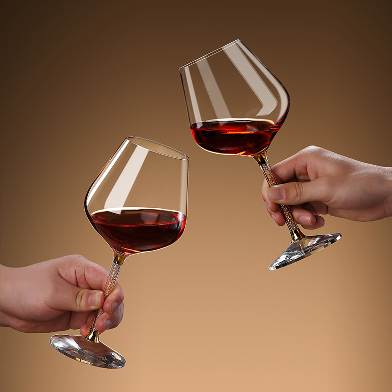 Σετ περιστρεφόμενου ντεκαντέρ για κρασί από κρύσταλλο, διαμαντικός σχεδιασμός, Νορδικό στυλ, 6–10 τεμάχια, χωρητικότητα 1–100 ml