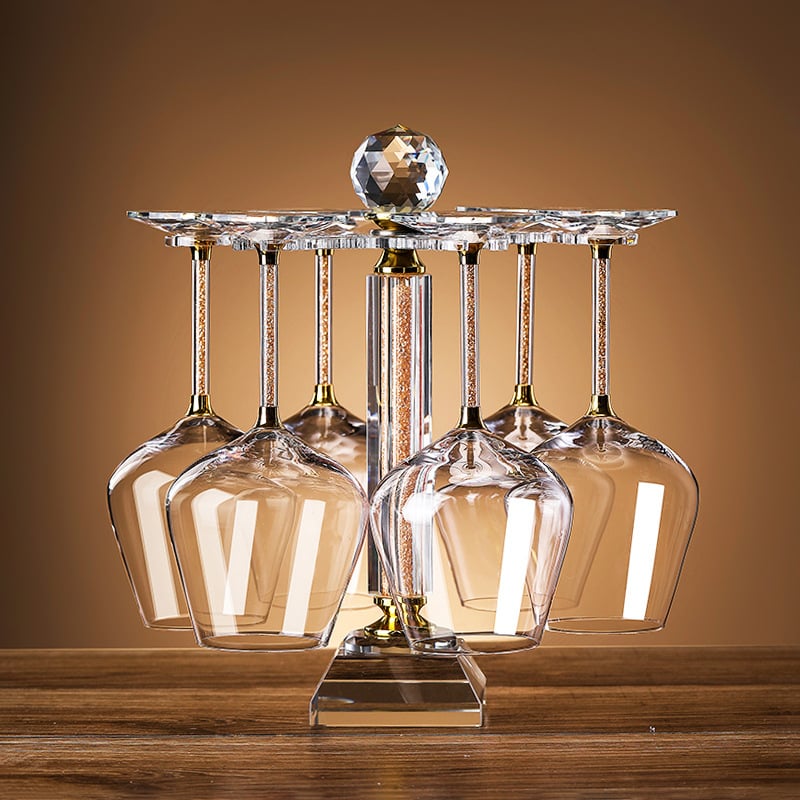 Σετ περιστρεφόμενου ντεκαντέρ για κρασί από κρύσταλλο, διαμαντικός σχεδιασμός, Νορδικό στυλ, 6–10 τεμάχια, χωρητικότητα 1–100 ml