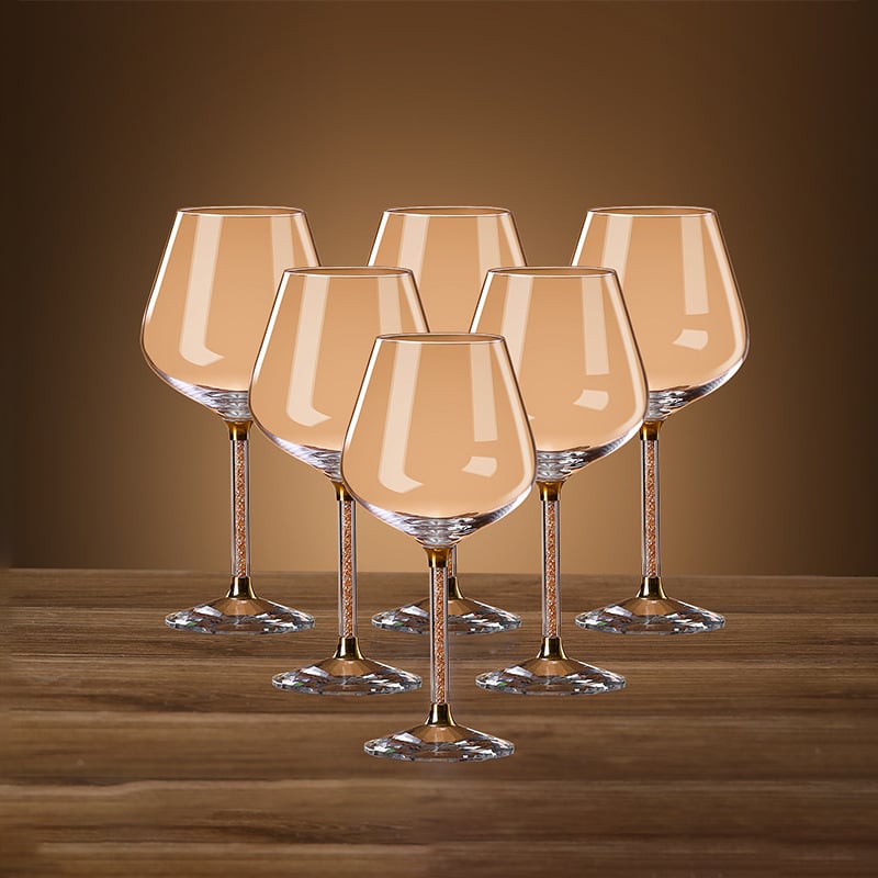 Σετ περιστρεφόμενου ντεκαντέρ για κρασί από κρύσταλλο, διαμαντικός σχεδιασμός, Νορδικό στυλ, 6–10 τεμάχια, χωρητικότητα 1–100 ml