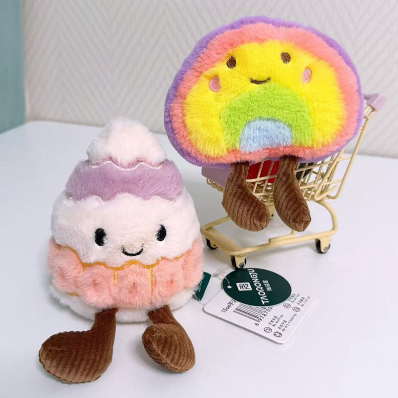 Plush igračka u obliku torte, desertna serija, PP pamuk punjenje, visokokvalitetni pliš, za uzrast 7-14