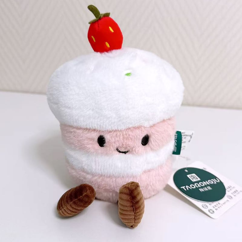 Plush igračka u obliku torte, desertna serija, PP pamuk punjenje, visokokvalitetni pliš, za uzrast 7-14