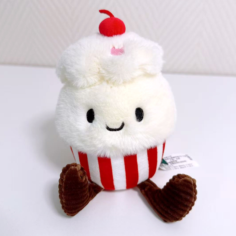 Plush igračka u obliku torte, desertna serija, PP pamuk punjenje, visokokvalitetni pliš, za uzrast 7-14