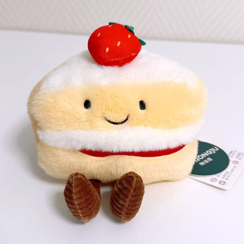 Plush igračka u obliku torte, desertna serija, PP pamuk punjenje, visokokvalitetni pliš, za uzrast 7-14