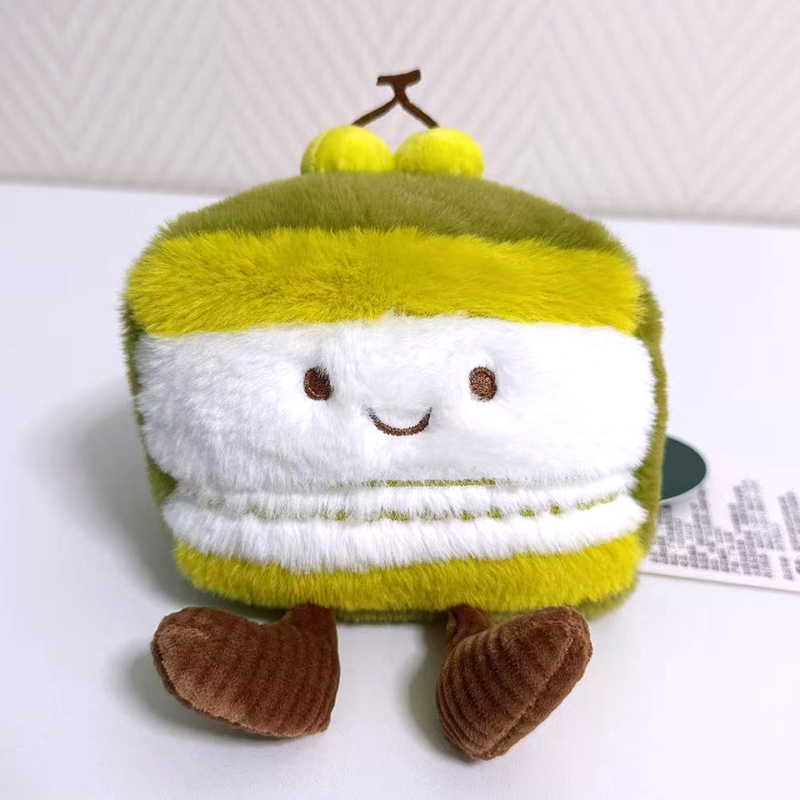 Plush igračka u obliku torte, desertna serija, PP pamuk punjenje, visokokvalitetni pliš, za uzrast 7-14