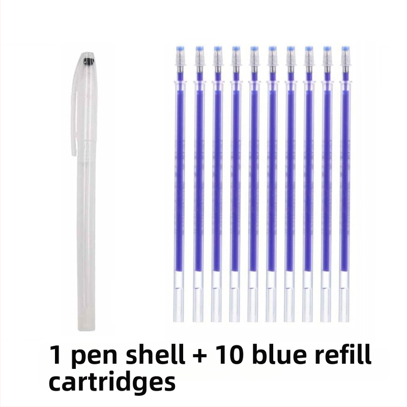 DD Náhradná náplň na šitie oblečenia – Pero s vysokoteplotným vymazaním, plastové telo, šírka čiary 0,7 mm