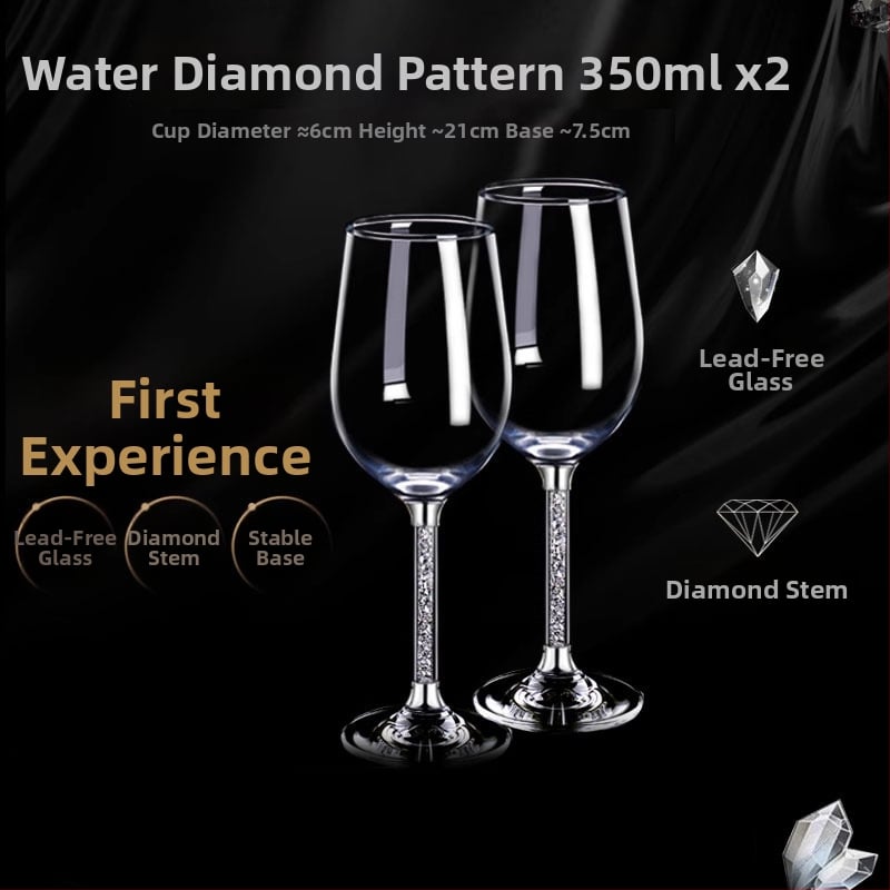 Σετ ποτηριών κρασιού από γυαλί, Premium ποιότητα, Μοντέρνο μινιμαλιστικό στυλ, Συσκευασμένο σε κουτί από χαρτόνι