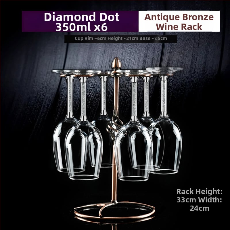 Σετ ποτηριών κρασιού από γυαλί, Premium ποιότητα, Μοντέρνο μινιμαλιστικό στυλ, Συσκευασμένο σε κουτί από χαρτόνι