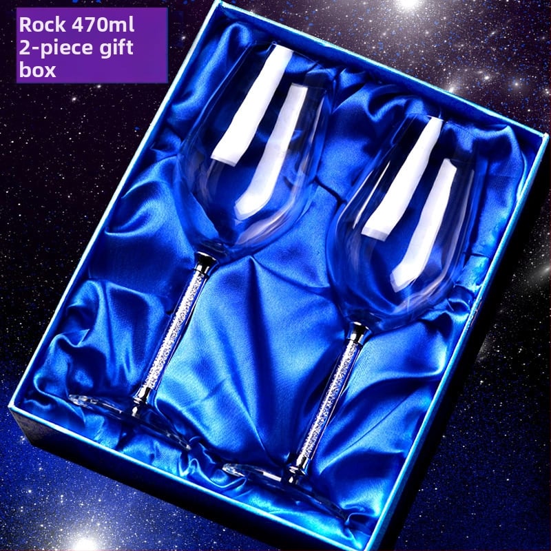 Σετ ποτηριών κρασιού από γυαλί, Premium ποιότητα, Μοντέρνο μινιμαλιστικό στυλ, Συσκευασμένο σε κουτί από χαρτόνι