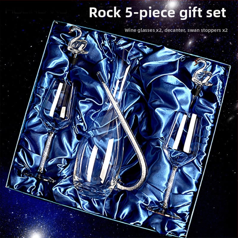 Σετ ποτηριών κρασιού από γυαλί, Premium ποιότητα, Μοντέρνο μινιμαλιστικό στυλ, Συσκευασμένο σε κουτί από χαρτόνι