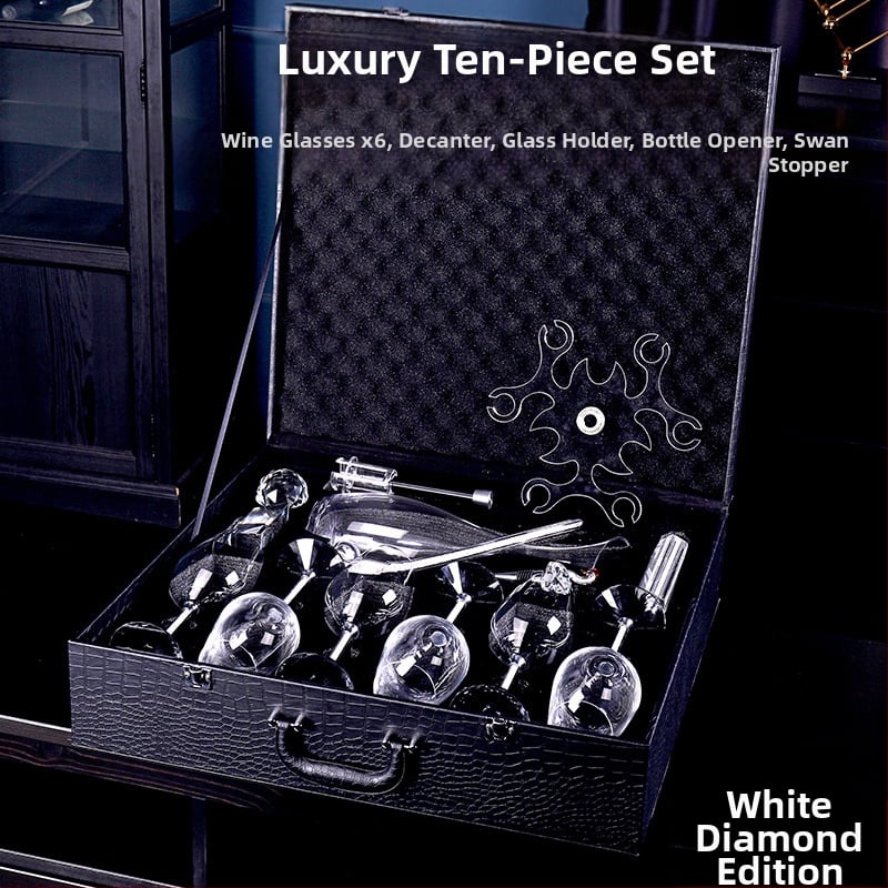 Σετ ποτηριών κρασιού από γυαλί, Premium ποιότητα, Μοντέρνο μινιμαλιστικό στυλ, Συσκευασμένο σε κουτί από χαρτόνι