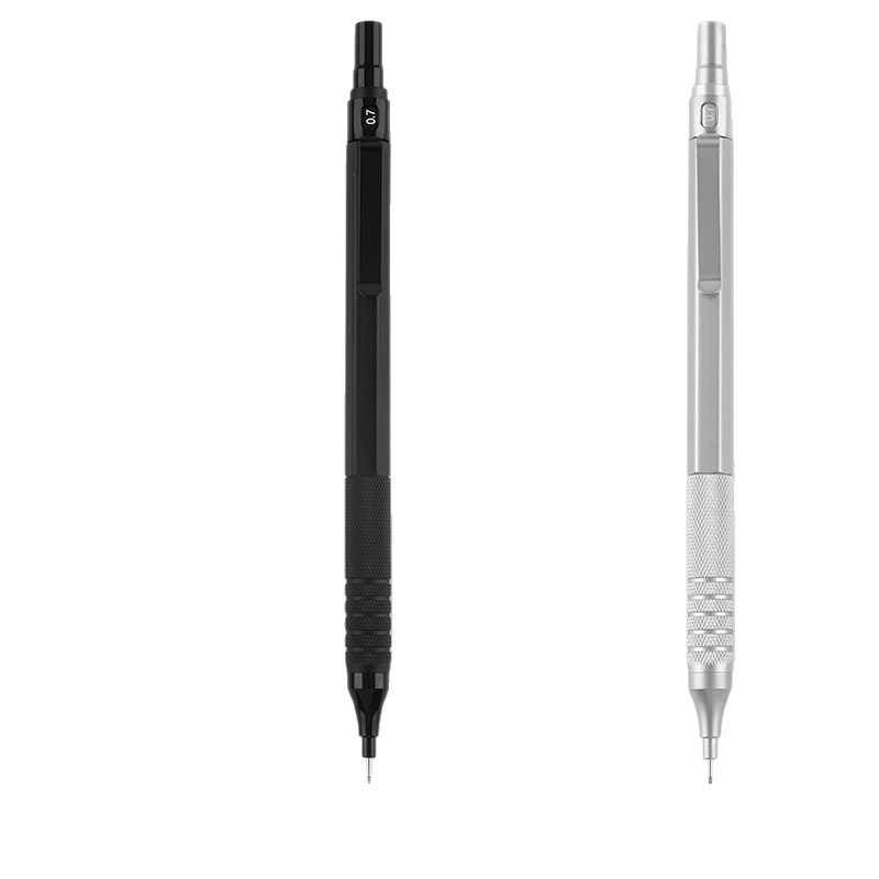 Metalni automatski olovak za crtanje i slikanje, 0.3/0.5/0.7 mm, niska središnja težina, profesionalni automatski olovak s kontinuiranim grafitom