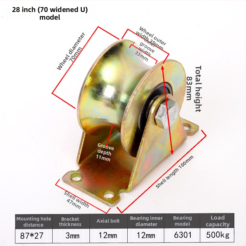 Rulment pentru șină de înaltă rezistență - Șină în formă de U, șină dublă, șină din oțel color, ghidaj pentru cablu de oțel tractare-push, șină în formă de V; Utilizare: Construcții; Marca: Jinyang