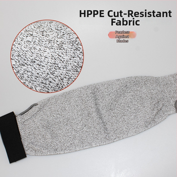 HPPE ochranný návlek na predlaktie, úroveň 5, rezistentný voči rezu a opotrebeniu, vhodný pre spracovanie skla a kovov