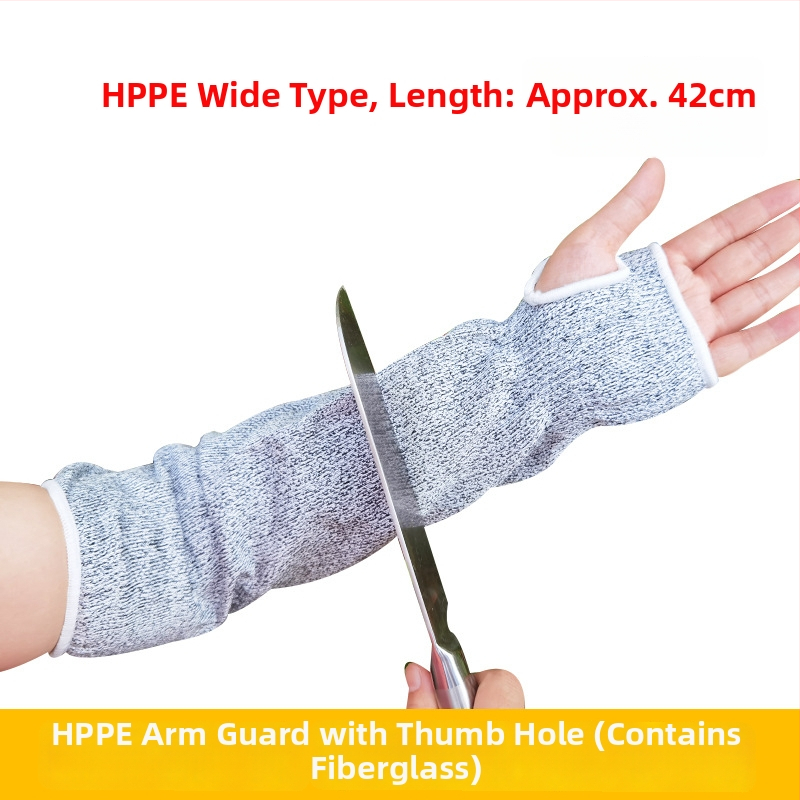HPPE ochranný návlek na predlaktie, úroveň 5, rezistentný voči rezu a opotrebeniu, vhodný pre spracovanie skla a kovov