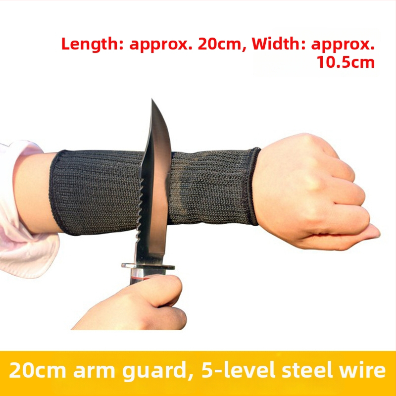 HPPE ochranný návlek na predlaktie, úroveň 5, rezistentný voči rezu a opotrebeniu, vhodný pre spracovanie skla a kovov