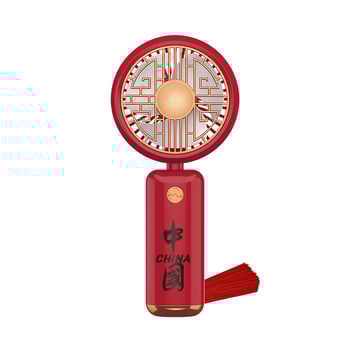 Mini stolni ventilator – ručni, stil nacionalnog trenda; plastično kućište; mogućnost prilagodbe; pogodan za studente, putovanja, službena putovanja i ured; višenamjenski.