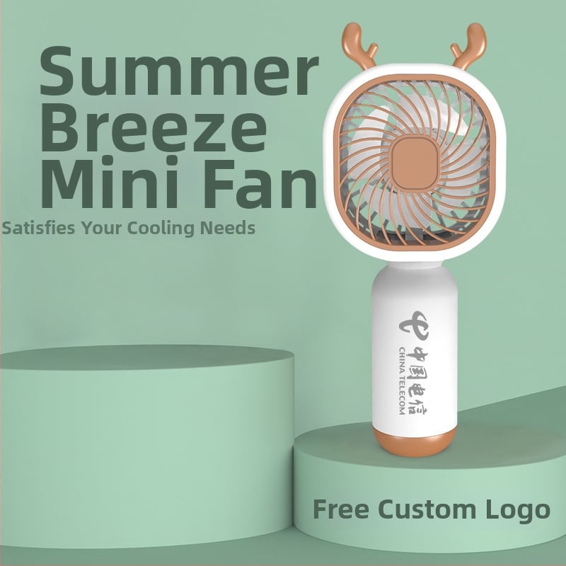 Mini stolný ručný ventilátor – plast, štýl národného trendu; prispôsobenie dostupné; vhodný pre študentov, cestovanie, služobné cesty a kanceláriu; viacfunkčný.