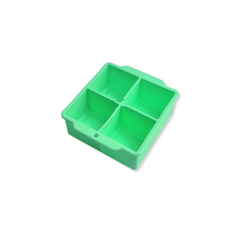 Formă de gheață din silicon, pătrate, 4 compartimente, cu capac – capacitate 100 ml, calitate alimentară, DIY personalizabil pentru gheață