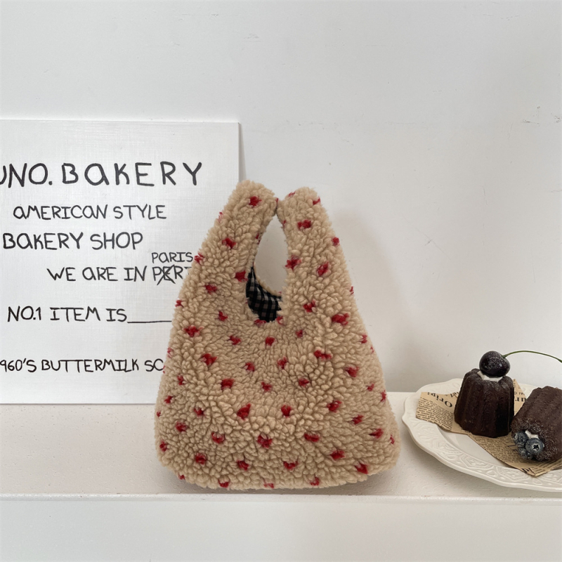 SOZAKKA pliš torbica za ruku, dvostruki remen, gradski stil, uspravni pravokutni oblik, šifra 510232