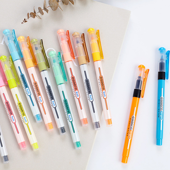 Marker de evidențiere Monami Munami, model 06017, corp din plastic, 18 culori, ambalat în cutie, cu un singur cap