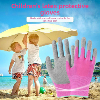 Detské ochranné záhradné rukavice — proti prepichnutiu, nepremokavé, protišmykové, na zber ustríc — Maidexin, 360 g