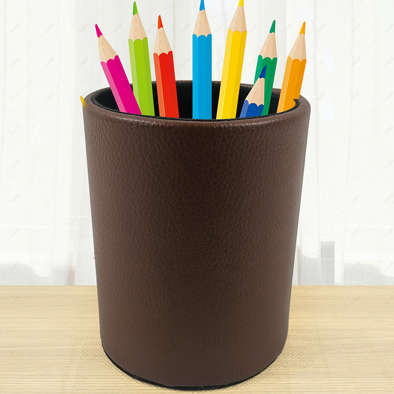 Cutie din piele pentru pixuri, model BT-0027, piele PVC + carton, logo personalizat, deschidere fără capac, stil modern minimalist