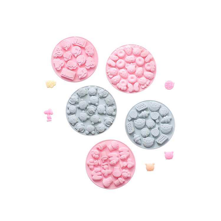 Formă de ciocolată din silicon, rotundă, pentru bomboane DIY și jeleuri