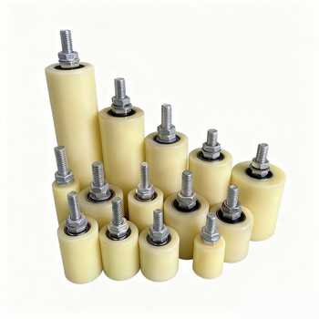 Roată ghidă universală pentru ușă glisantă, cu rulment din nylon, șină și roată limită