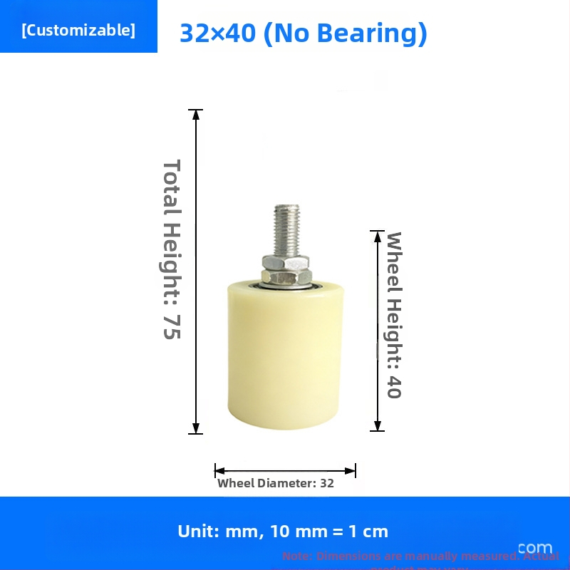 Roată ghidă universală pentru ușă glisantă, cu rulment din nylon, șină și roată limită
